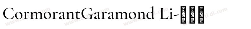 CormorantGaramond Li字体转换